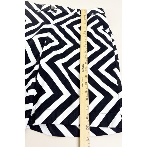 Loudmouth Sz 36 Golf Shorts Black & White Zig Zag Bold Print Cotton/Spandex EUC - Picture 10 of 11